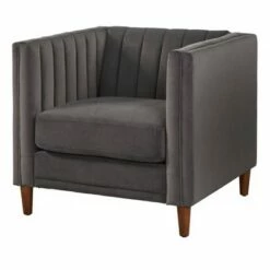 Paxton Channel Back Tuxedo Chair - Lifestorey Taupe -Living Room Chairs store unnamed file 5711