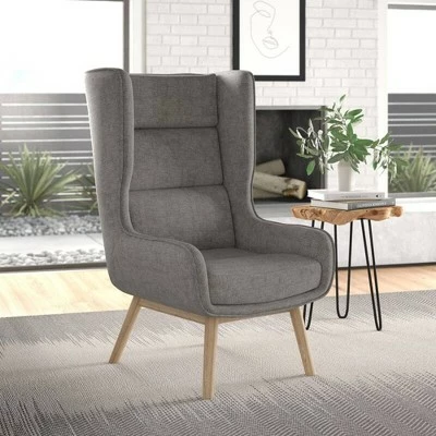 Sampson Twill Accent Chair - Manhattan Comfort Wheat 3 Sampson Twill Accent Chair - Manhattan Comfort Wheat