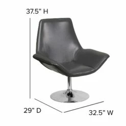 Flash Furniture HERCULES Sabrina Series LeatherSoft Side Reception Chair with Open Protruding Arms -Living Room Chairs store unnamed file 5758