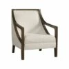 Dayna Accent Chair with Brown Frame - Picket House Furnishings Natural