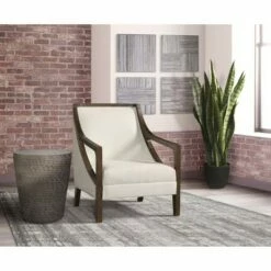 Dayna Accent Chair with Brown Frame - Picket House Furnishings Natural -Living Room Chairs store unnamed file 5771