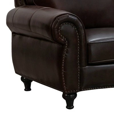 Hobson Leather Armchair - Abbyson Living Brown 3 Hobson Leather Armchair - Abbyson Living Brown