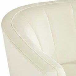 55 Downing Street Leighton White Velvet and Gold Tufted Accent Chair -Living Room Chairs store unnamed file 5811