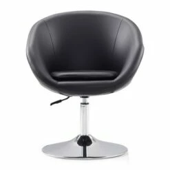 Hopper Faux Leather Adjustable Height Chair - Manhattan Comfort Black
