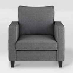 Georgia Fabric Accent Armchair Gray - CorLiving
