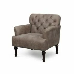 Dion Tufted Upholstered Accent Chair - HOMES: Inside + Out Brown -Living Room Chairs store unnamed file 5888