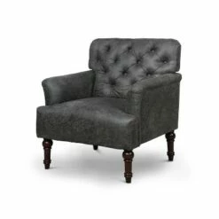 Dion Tufted Upholstered Accent Chair - HOMES: Inside + Out Brown -Living Room Chairs store unnamed file 5889