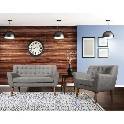 Mill Lane Chair with Coffee Legs - OSP Home Furnishings Gray 7 Mill Lane Chair with Coffee Legs - OSP Home Furnishings Gray - Image 5