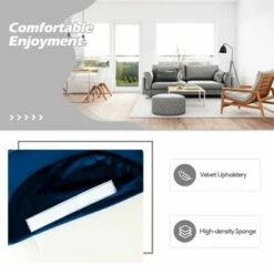 Costway Velvet Accent Office Armchair Adjustable Swivel Removable Cushion PinkBlueGrey -Living Room Chairs store unnamed file 5954