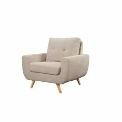 Polly Stain Resistant Fabric Armchair - Abbyson Living Ivory -Living Room Chairs store unnamed file 5987