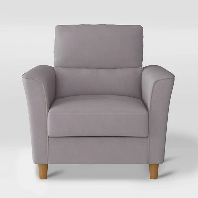 Georgia Upholstered Accent Armchair Light Gray - CorLiving 3 Georgia Upholstered Accent Armchair Light Gray - CorLiving