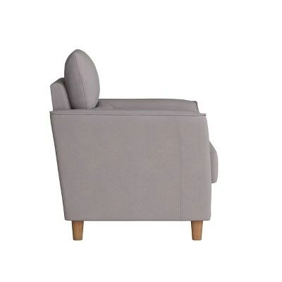 Georgia Upholstered Accent Armchair Light Gray - CorLiving 5 Georgia Upholstered Accent Armchair Light Gray - CorLiving - Image 3