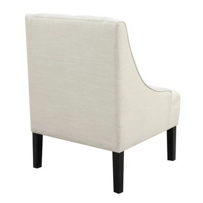 Button Tufted Accent Chair Avanti Powder White - HomeFare 5 Button Tufted Accent Chair Avanti Powder White - HomeFare - Image 3