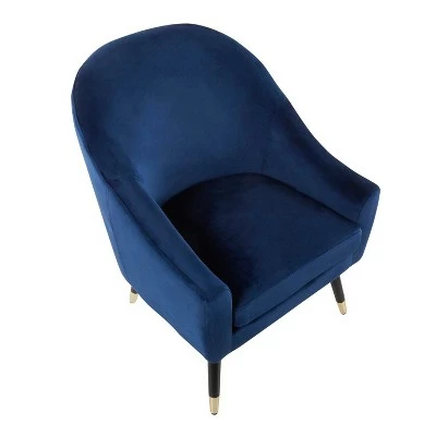 Matisse Contemporary Glam Accent Chair - LumiSource Teal 8 Matisse Contemporary Glam Accent Chair - LumiSource Teal - Image 6