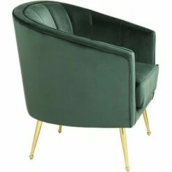 55 Downing Street Leighton Green Velvet and Gold Tufted Accent Chair -Living Room Chairs store unnamed file 6053