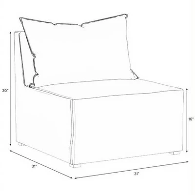 Skyline Furniture French Seamed Armless Chair in Velvet - Cloth & Company Velvet Navy 9 Skyline Furniture French Seamed Armless Chair in Velvet - Cloth & Company Velvet Navy - Image 7