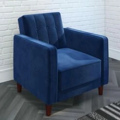 Isabella Tufted Velvet Accent Chair - Room & Joy Pink