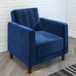 Isabella Tufted Velvet Accent Chair - Room & Joy Pink -Living Room Chairs store unnamed file 6090