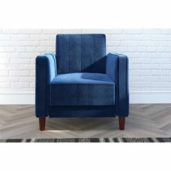 Isabella Tufted Velvet Accent Chair - Room & Joy Pink -Living Room Chairs store unnamed file 6091