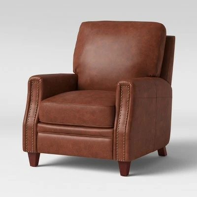 Bolton Pushback Recliner Faux Leather Camel Brown - Threshold™ 4 Bolton Pushback Recliner Faux Leather Camel Brown - Threshold™ - Image 2