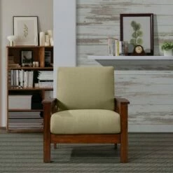 Maison Hill Mission Style Armchair - Handy Living Barley Tan -Living Room Chairs store unnamed file 6102