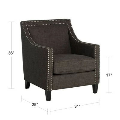 Studio 55D Flynn Heirloom Charcoal Upholstered Armchair 8 Studio 55D Flynn Heirloom Charcoal Upholstered Armchair - Image 6