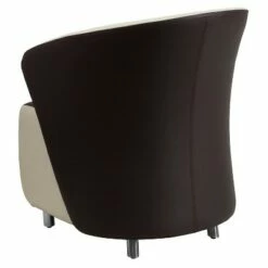 Flash Furniture LeatherSoft Curved Barrel Back Lounge Chair