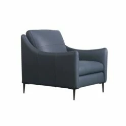 Luna 100% Top Grain Leather Chair - Abbyson Living French Blue -Living Room Chairs store unnamed file 6210