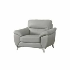 Valier Top Grain Leather Chair - Abbyson Living Gray -Living Room Chairs store unnamed file 6259