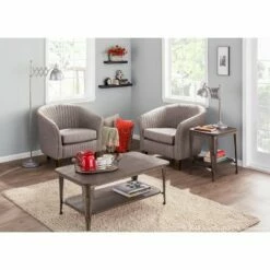 Shelton Contemporary Club Chair Light Gray - LumiSource