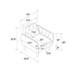 Teresa Tufted Accent Chair - Novogratz Blue -Living Room Chairs store unnamed file 6281