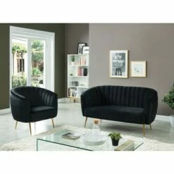 Thomas Upholstered Chair Black - miBasics
