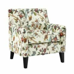 Willard Armchair Floral - Handy Living Navy