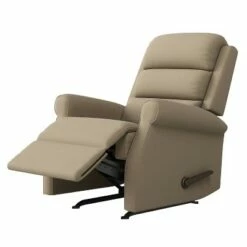Liam Left Hand Rocker Recliner Plush Low Pile Velour - ProLounger Medium Blue -Living Room Chairs store unnamed file 6320