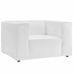 Mingle Vegan Leather Armchair - Modway Gray -Living Room Chairs store unnamed file 6339