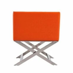 Set of 2 Hollywood Faux Leather Lounge Accent Chairs Orange - Manhattan Comfort -Living Room Chairs store unnamed file 6357