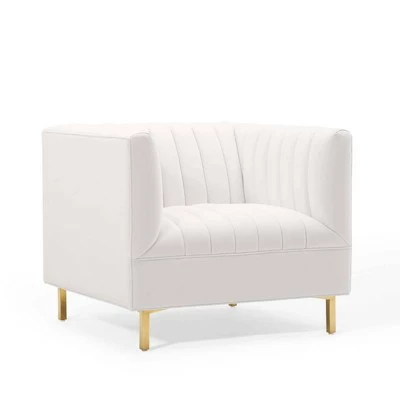 Shift Channel Tufted Performance Velvet Armchair - Modway Dusty Rose 13 Shift Channel Tufted Performance Velvet Armchair - Modway Dusty Rose - Image 11
