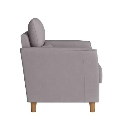 Georgia Upholstered Accent Armchair and a Half Light Gray - CorLiving 5 Georgia Upholstered Accent Armchair and a Half Light Gray - CorLiving - Image 3