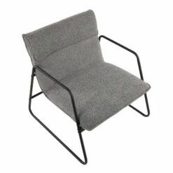 Casper Armchair Polyester/Steel Black/Gray - LumiSource -Living Room Chairs store unnamed file 6409