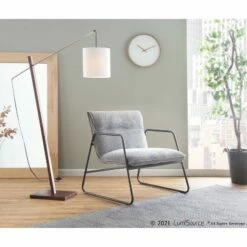 Casper Armchair Polyester/Steel Black/Gray - LumiSource -Living Room Chairs store unnamed file 6411