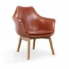 Set of 2 Cronkite Faux Leather Accent Chairs Brown - Manhattan Comfort