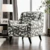 Farreau Animal Pattern Chair Ivory/Black - HOMES: Inside + Out -Living Room Chairs store unnamed file 6467
