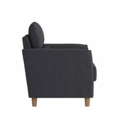 Georgia Upholstered Accent Armchair Dark Gray - CorLiving -Living Room Chairs store unnamed file 6476