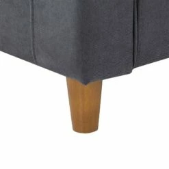 Georgia Upholstered Accent Armchair Dark Gray - CorLiving -Living Room Chairs store unnamed file 6478