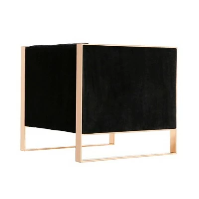 Set of 2 Trillium Velvet Accent Chairs Black - Manhattan Comfort 6 Set of 2 Trillium Velvet Accent Chairs Black - Manhattan Comfort - Image 4