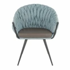 Braided Matisse Contemporary Chair - LumiSource Gray -Living Room Chairs store unnamed file 6495