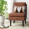 Gelbin Faux Leather Slipper Chair with Wood Legs Caramel - Project 62™ -Living Room Chairs store unnamed file 6521