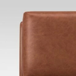 Gelbin Faux Leather Slipper Chair with Wood Legs Caramel - Project 62™ -Living Room Chairs store unnamed file 6524