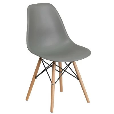 Flash Furniture Elon Series Plastic Chair with Wooden Legs 12 Flash Furniture Elon Series Plastic Chair with Wooden Legs - Image 10