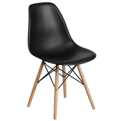 Flash Furniture Elon Series Plastic Chair with Wooden Legs 13 Flash Furniture Elon Series Plastic Chair with Wooden Legs - Image 11